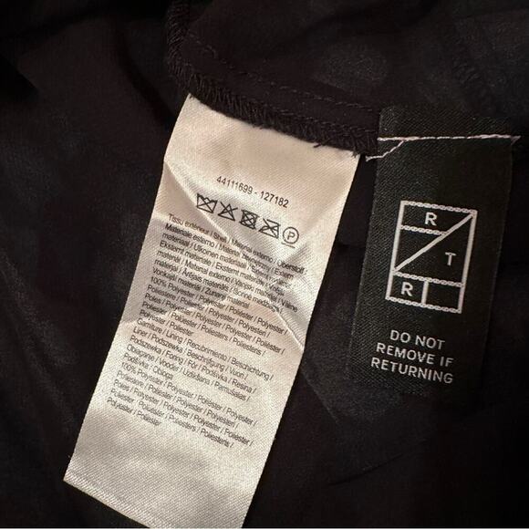 RTR ML Monique Lhuillier Melanie Black White & Blue Floral Maxi Dress Sz 0 - Picture 7 of 14